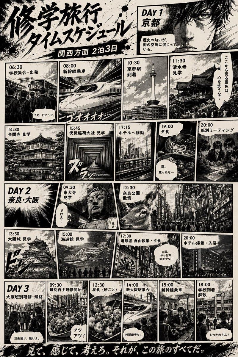 漫画修学旅行时间表 preview image 1