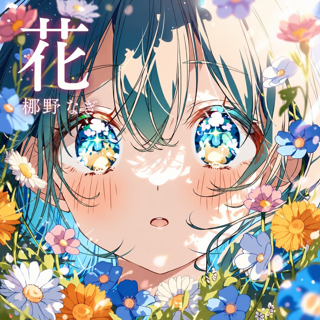 花卉边框动漫封面肖像 preview image 1