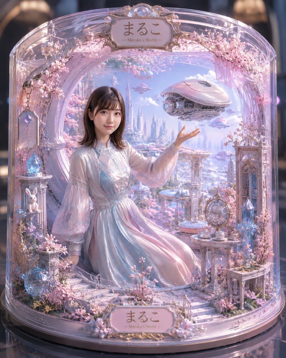 Kawaii Glass Dollhouse Diorama preview image 3
