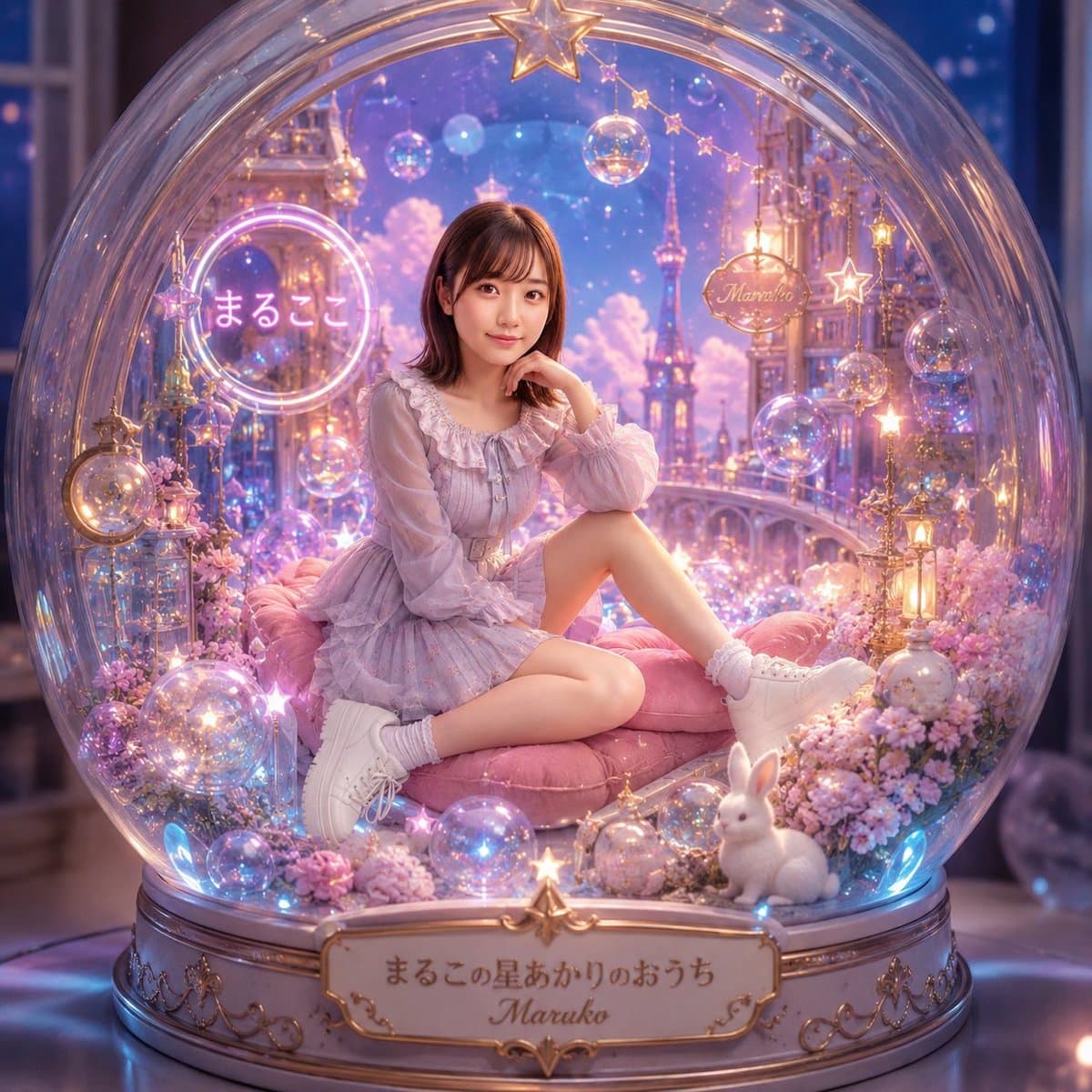 Kawaii Glass Dollhouse Diorama preview image 4