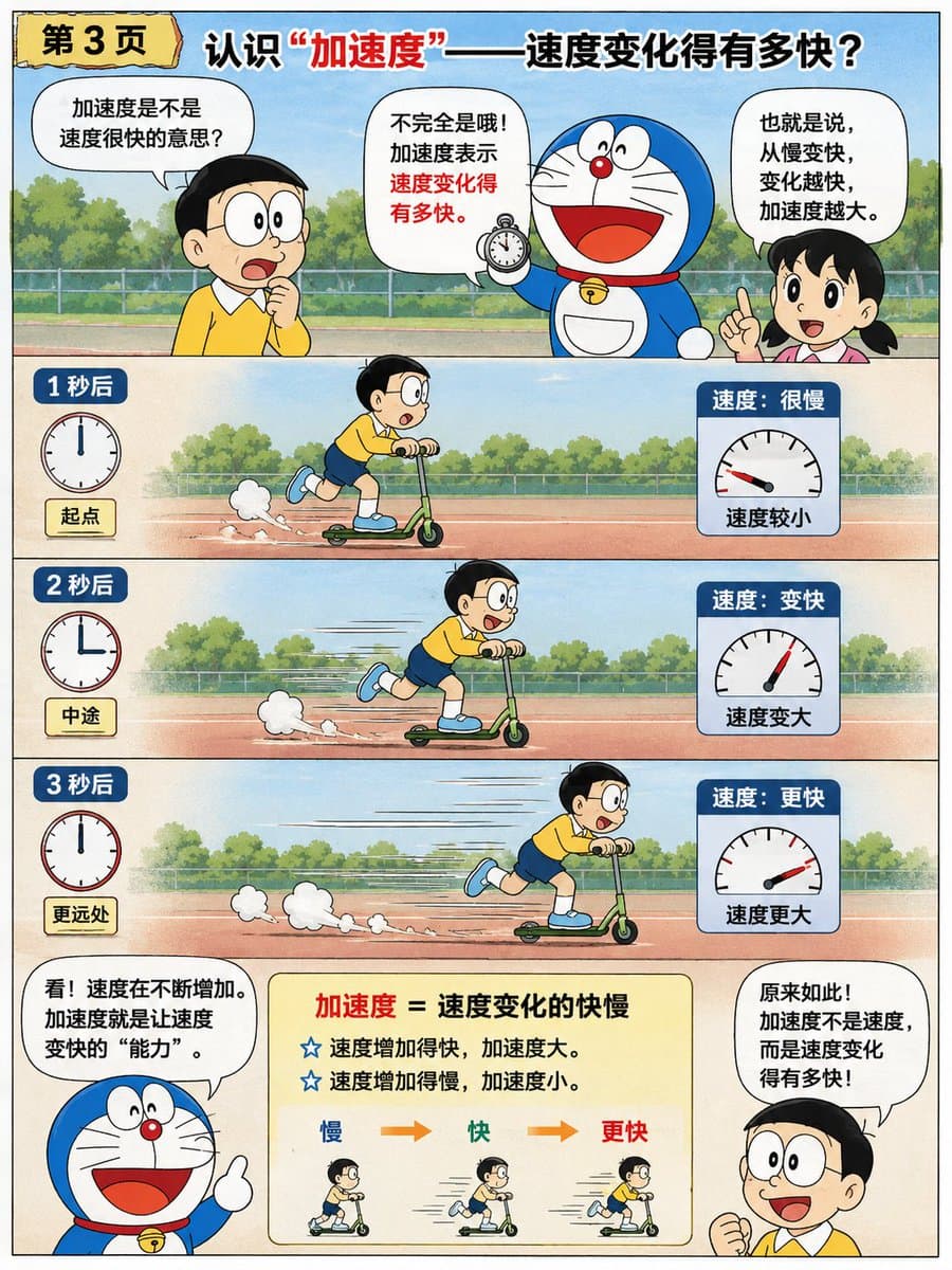 哆啦A梦式牛顿第二定律漫画 preview image 4
