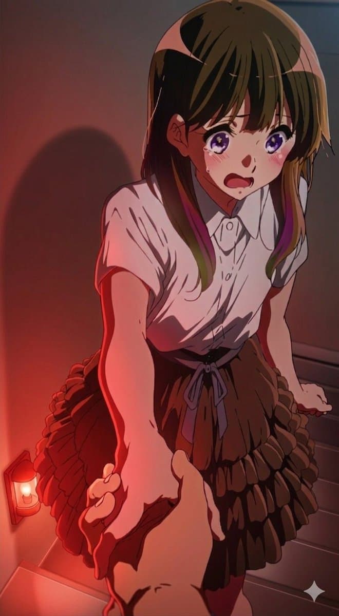 紧急楼梯间的动漫女孩 preview image 2