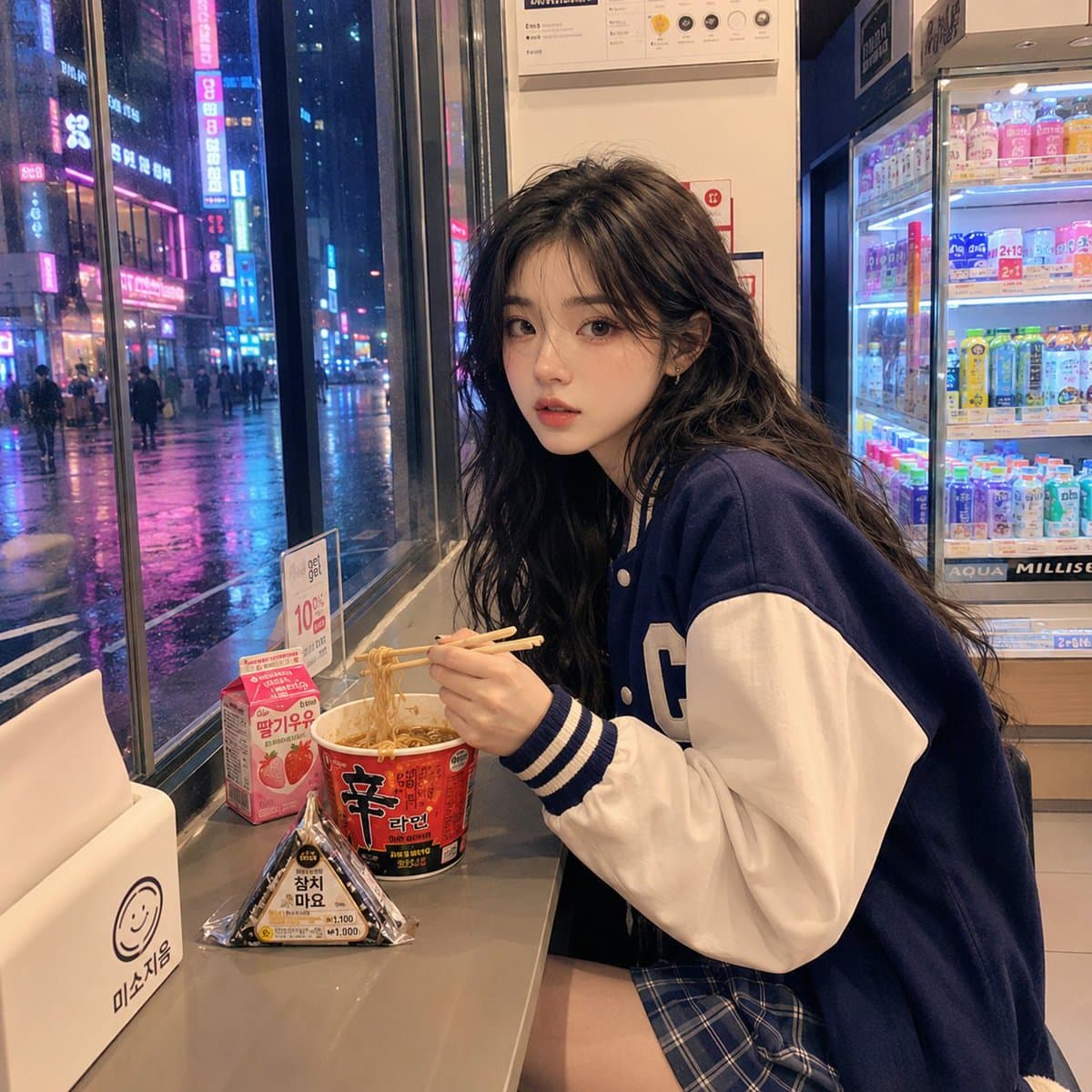 韩国女孩便利店摄影 preview image 1