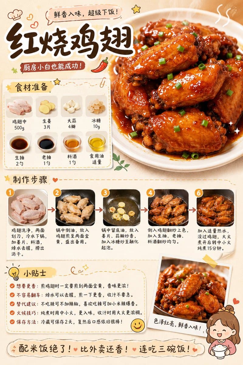 美食食谱视觉笔记海报 preview image 1