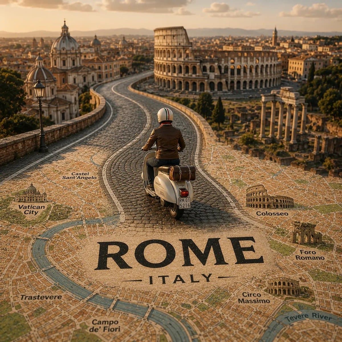 Tilt-Shift City Map Travel Scene preview image 2