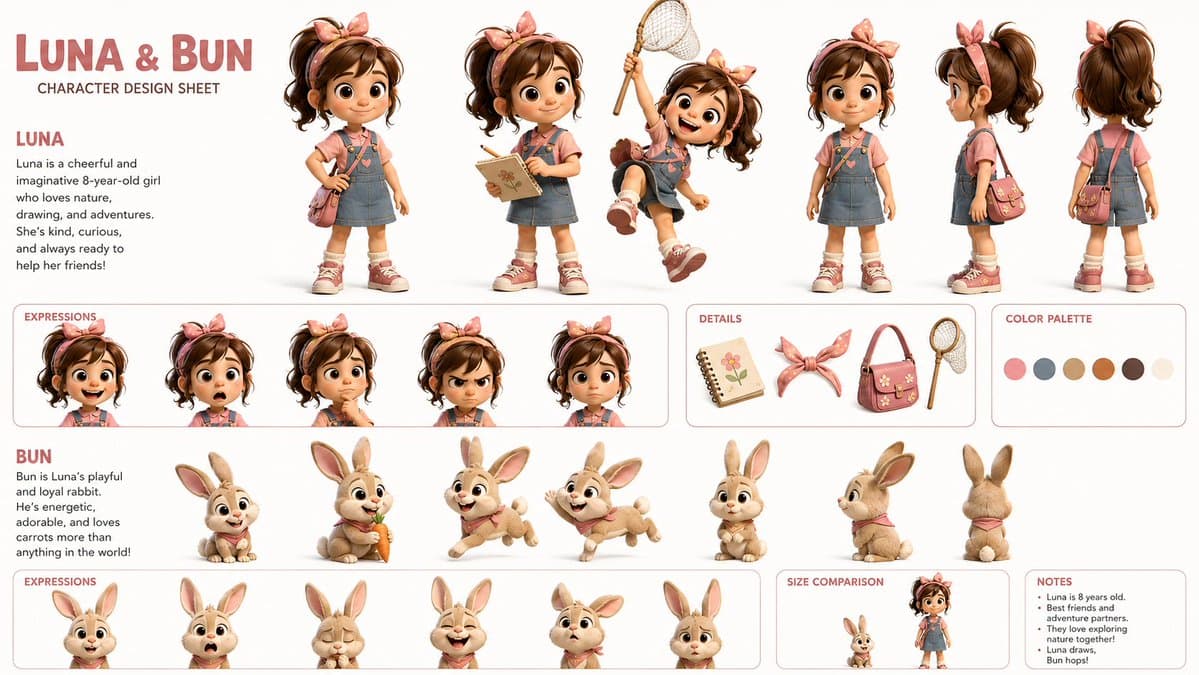 1️⃣Character sheet prompt:
A highly detailed 3D preview image 1