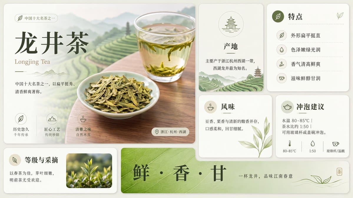 Longjing Tea Infographic Poster preview image 2