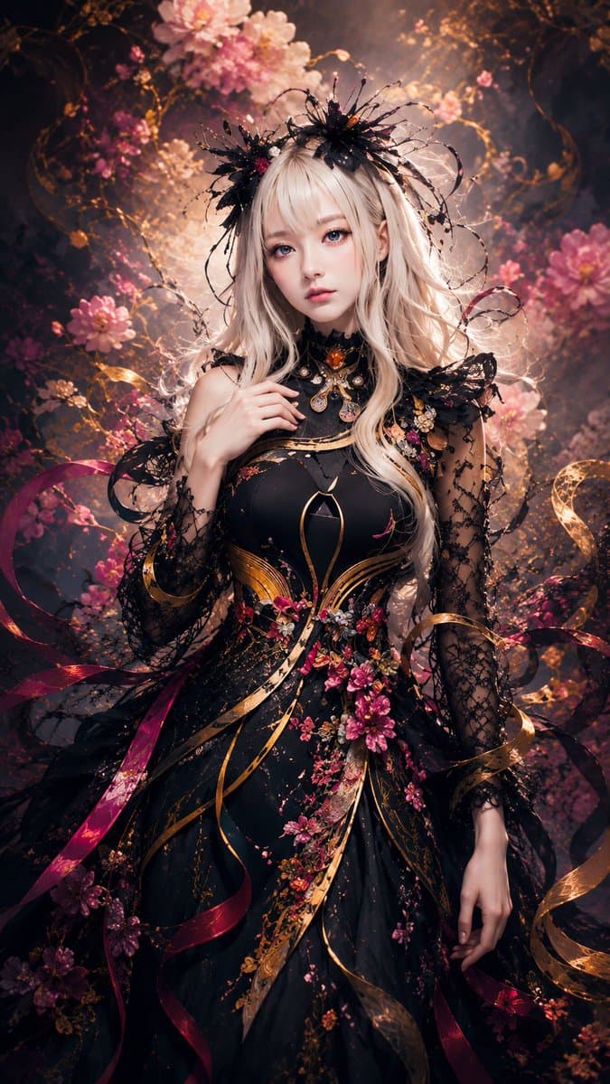 Gothic Blossom Anime Portrait - 1 preview image 4
