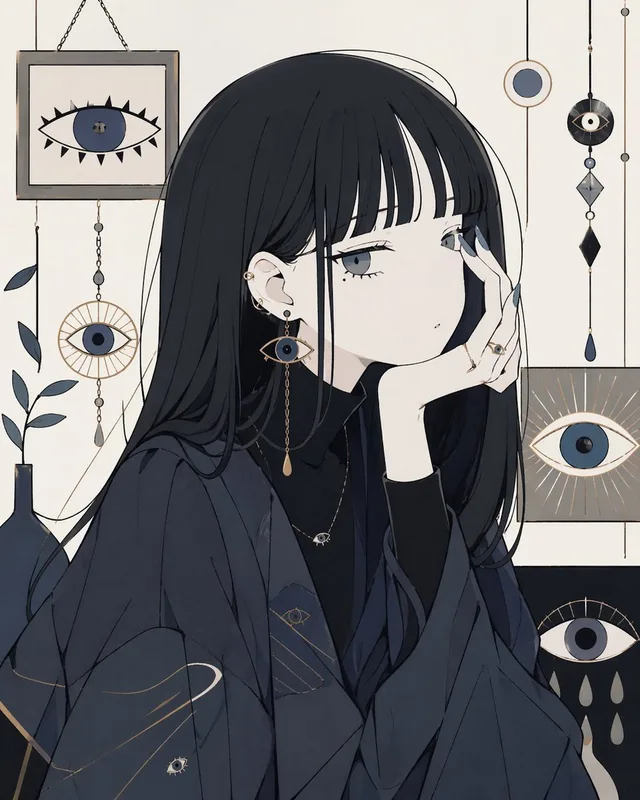 隐眼图案动漫肖像 preview image 1