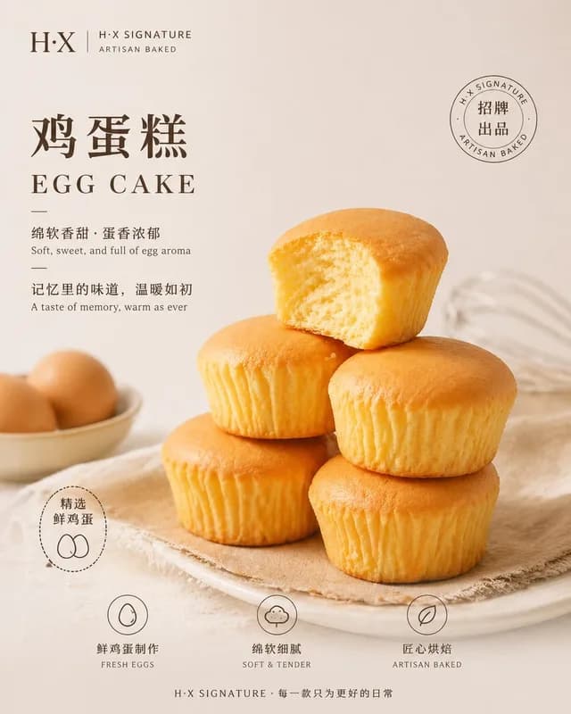 烘焙产品海报模板 preview image 1