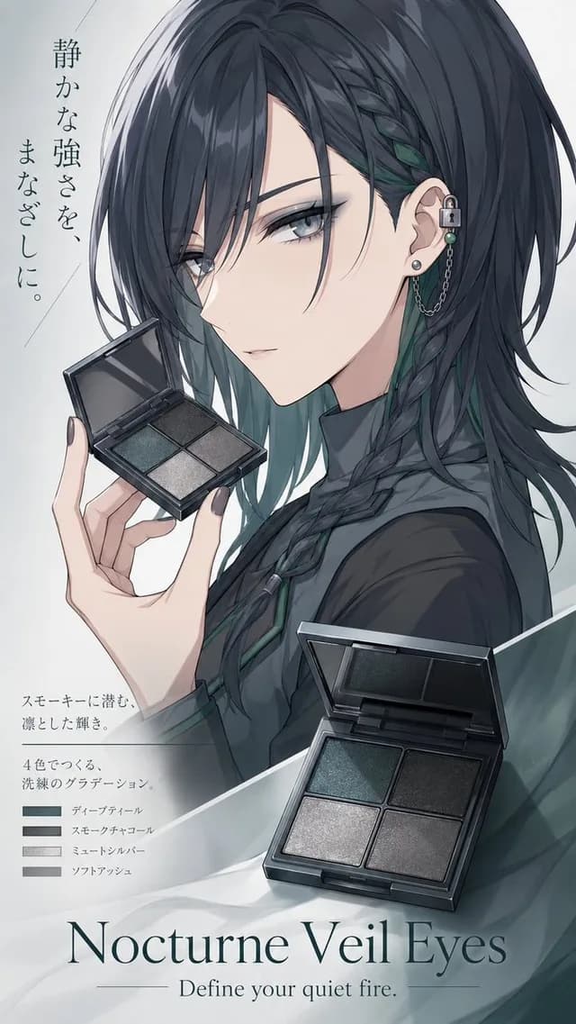 夜曲面纱眼睛动漫美女海报 preview image 1