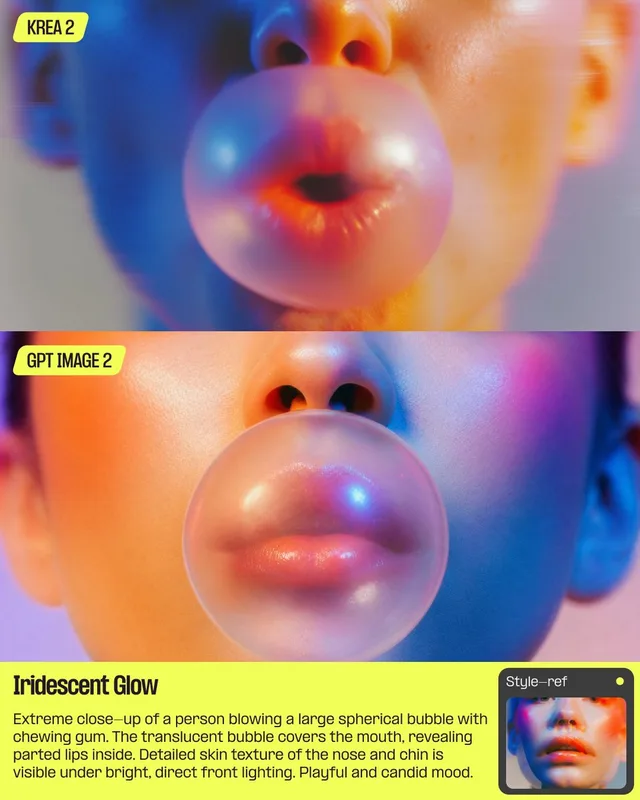 AI泡泡糖风格对比幻灯片 preview image 1