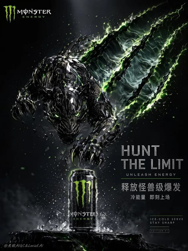 电影野兽能量饮料海报 - 1 preview image 1