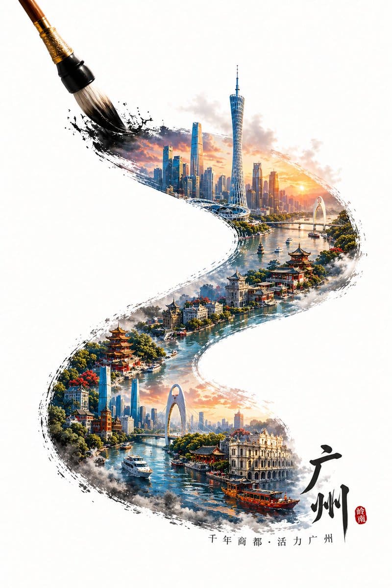 GPT Image 2 City Artistic Poster Prompt preview image 1