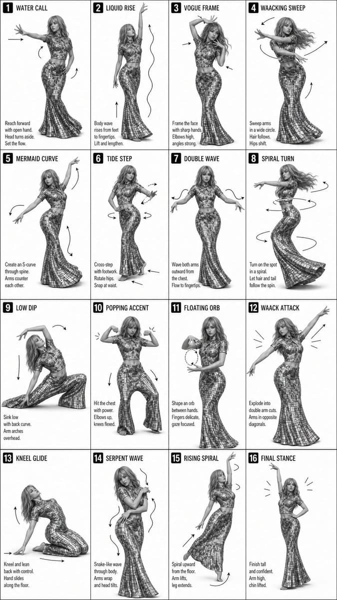 Instructional dance poster prompt preview image 1