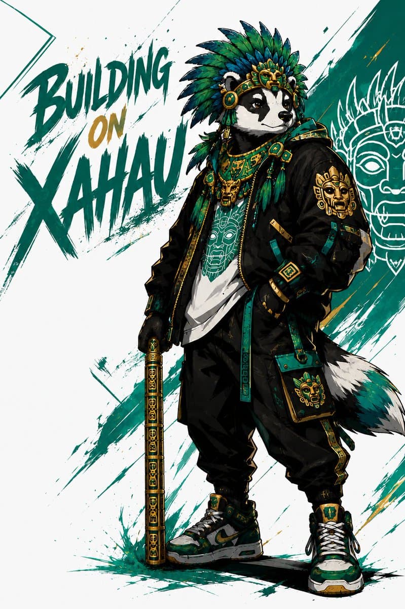 Aztec Streetwear Panda Poster preview image 1