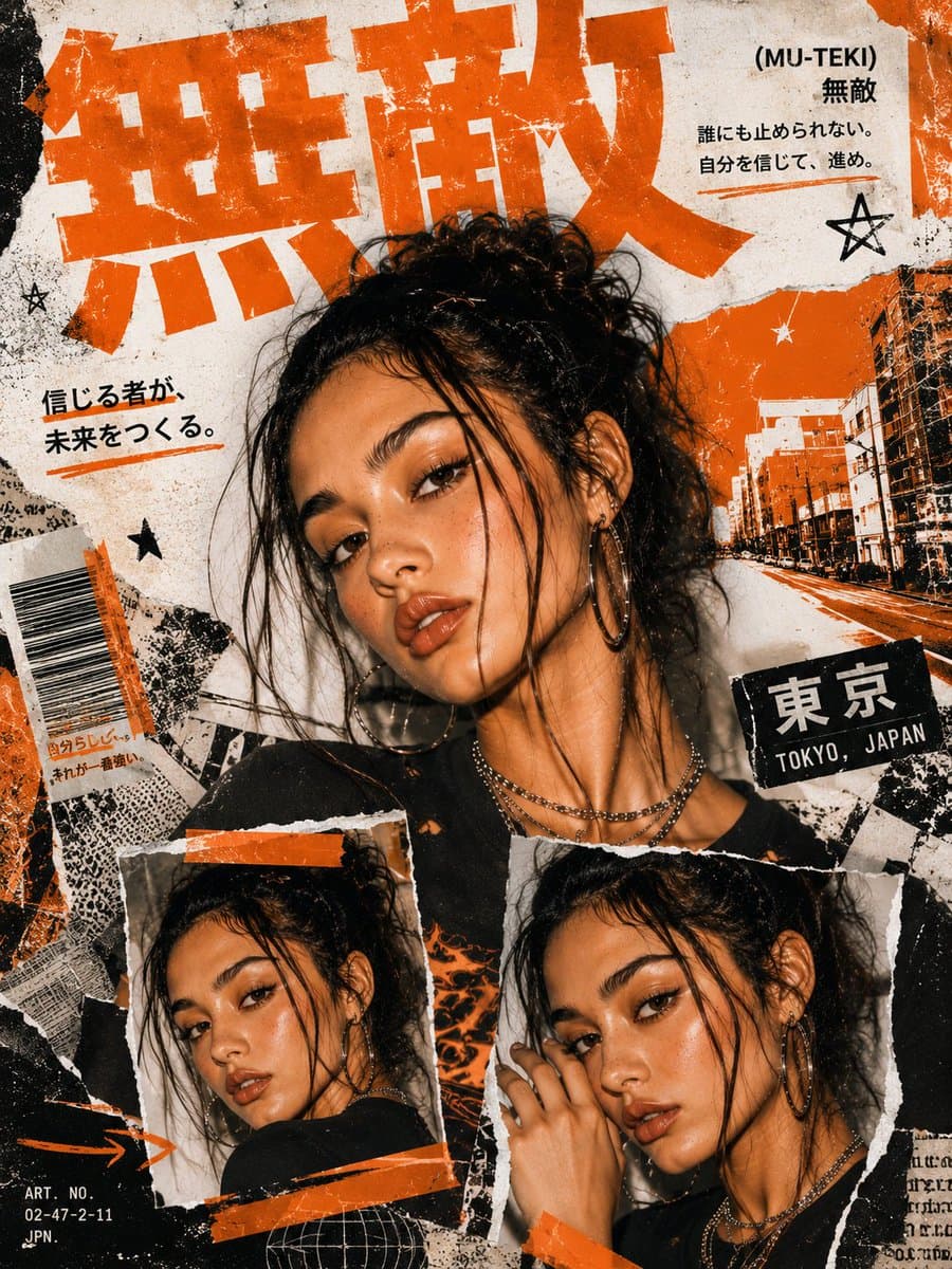 Y2K Japanese Street Editorial Poster preview image 1