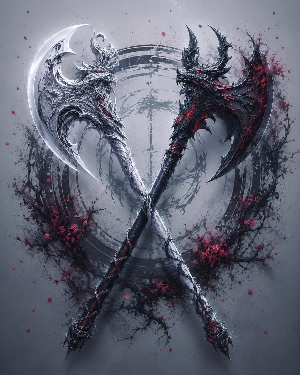 Crossed Eastern Dark Fantasy Polearms preview image 1