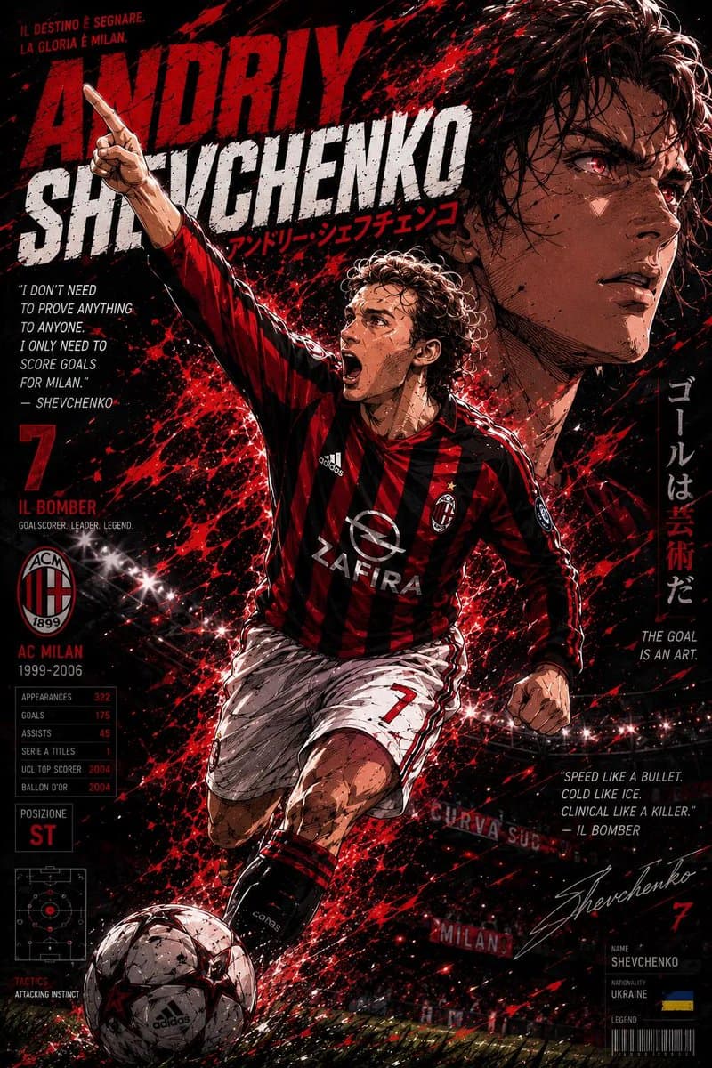 Anime Football Legend Poster preview image 3