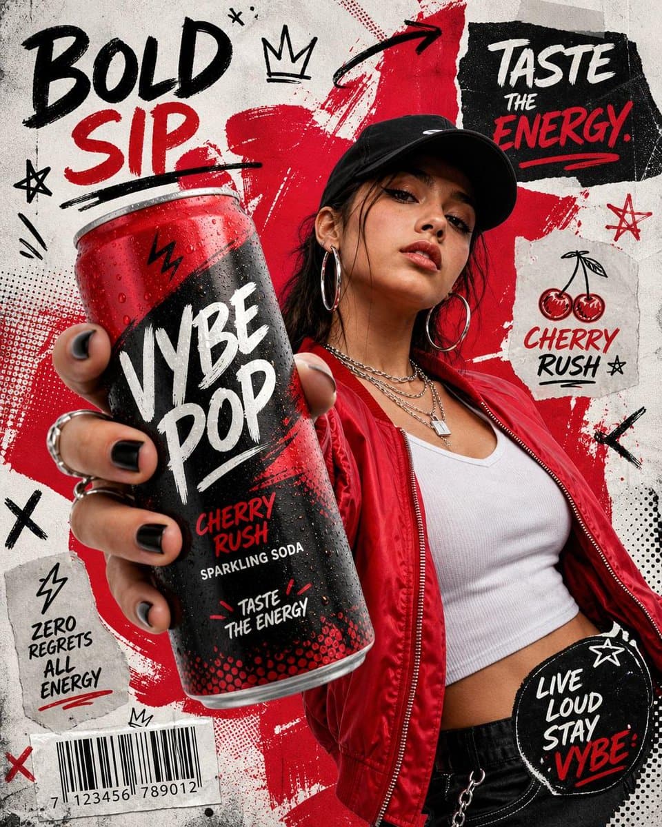 Realistic Commercial Beverage Advertisement preview image 2