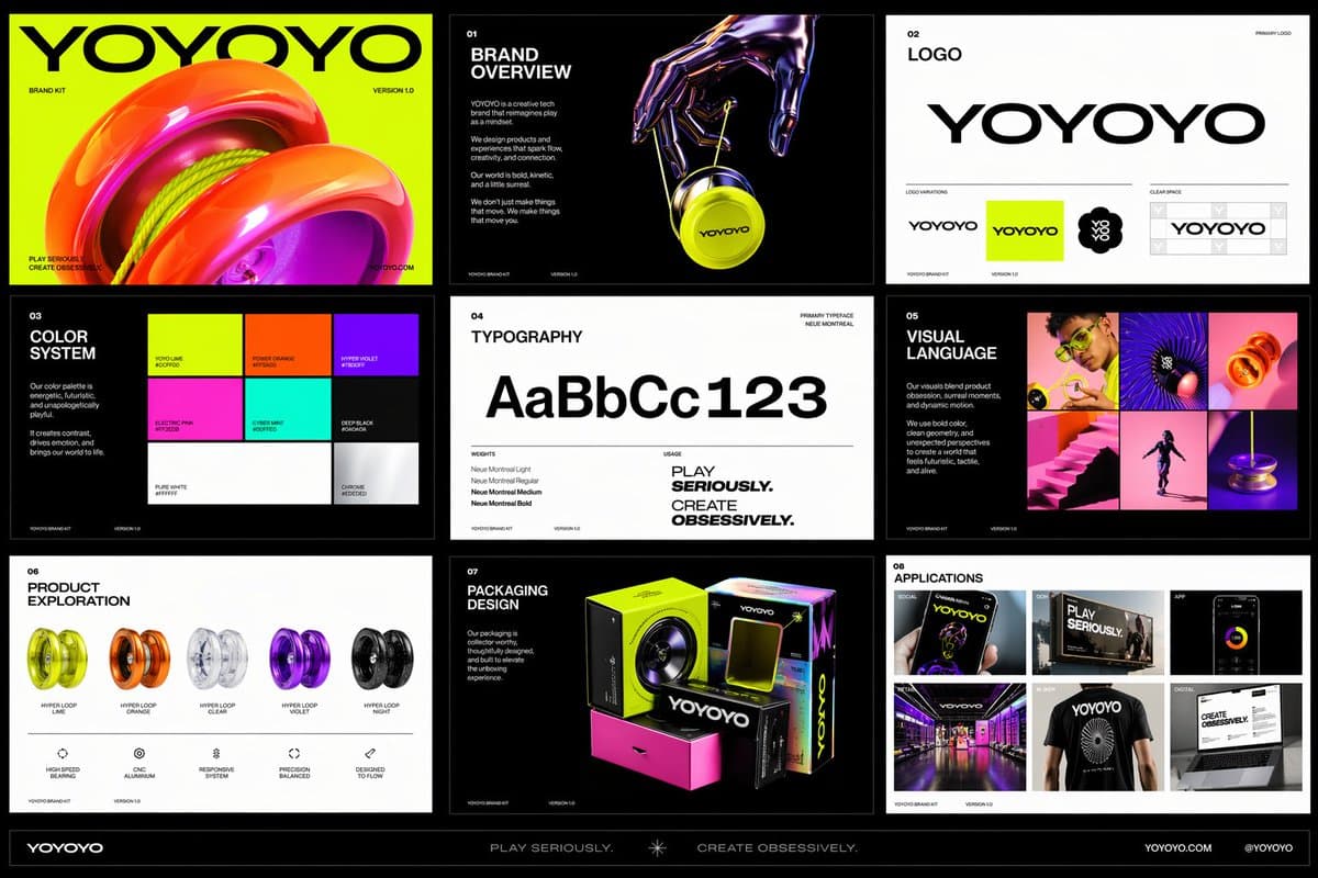Futuristic Toy Brand Identity Kit preview image 1
