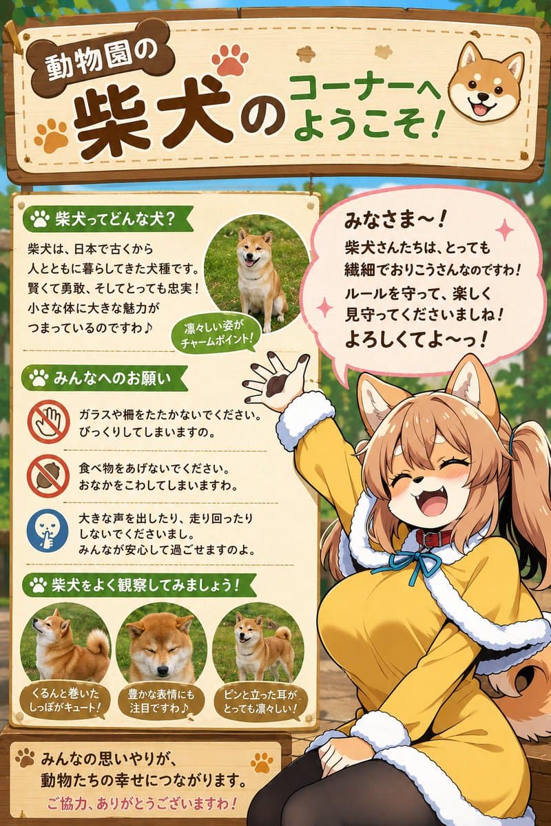 Shiba Inu Zoo Corner Poster preview image 1