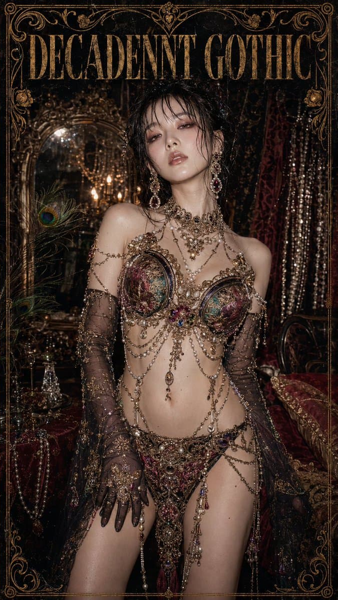 Decadent Gothic Boudoir Poster preview image 1