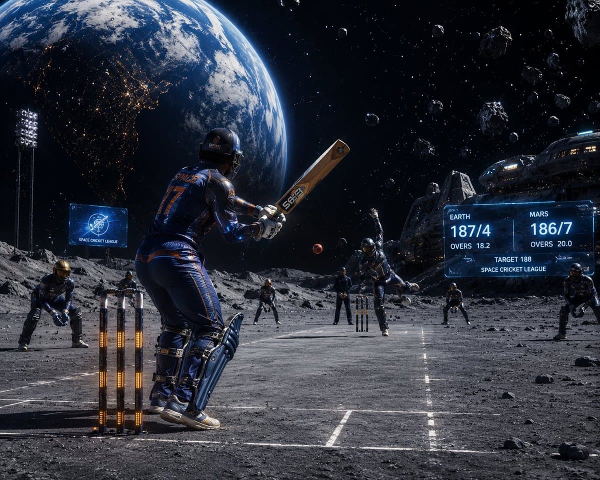 Futuristic Space Cricket Match preview image 2